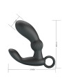 MASAGEADOR VIBRADOR ANAL CAYLA NEGRO 12 MODOS DE LA MARCA PRETTY LOVE