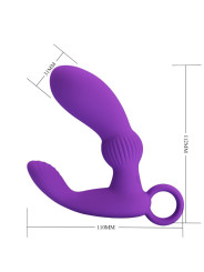 VIBRADOR ANAL MASAGEADOR DE PRÓSTATA LILA 12 MODOS DE LA MARCA PRETTY LOVE