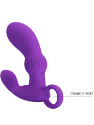 VIBRADOR ANAL MASAGEADOR DE PRÓSTATA LILA 12 MODOS DE LA MARCA PRETTY LOVE
