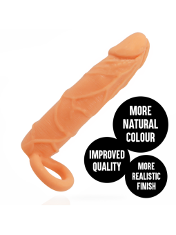 EXTENSOR PENEANO REALISTA 18 CM - AUMENTA LONGITUD Y GROSOR DE LA MARCA ADDICTED TOYS