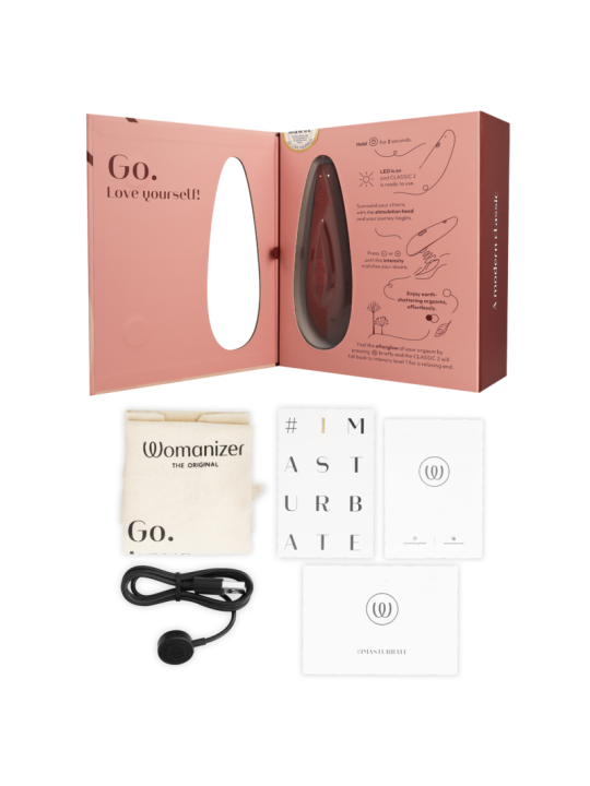 ESTIMULADOR CLITORIS WOMANIZER CLASSIC 2 BURDEOS DE LA MARCA WOMANIZER