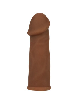 FUNDA EXTENSORA DE PENE MARRÓN TPR 5 CM DE LA MARCA CALEXOTICS