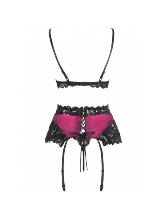 CONJUNTO LENCERÍA SATÉN BURDEOS Y ENCAJE LIVCO CORSETTI DE LA MARCA LIVCO CORSETTI SETS