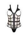 CORSÉ SEXY LIVCO CON TANGA NEGRO Y BEIGE S/M DE LA MARCA LIVCO CORSETTI SETS