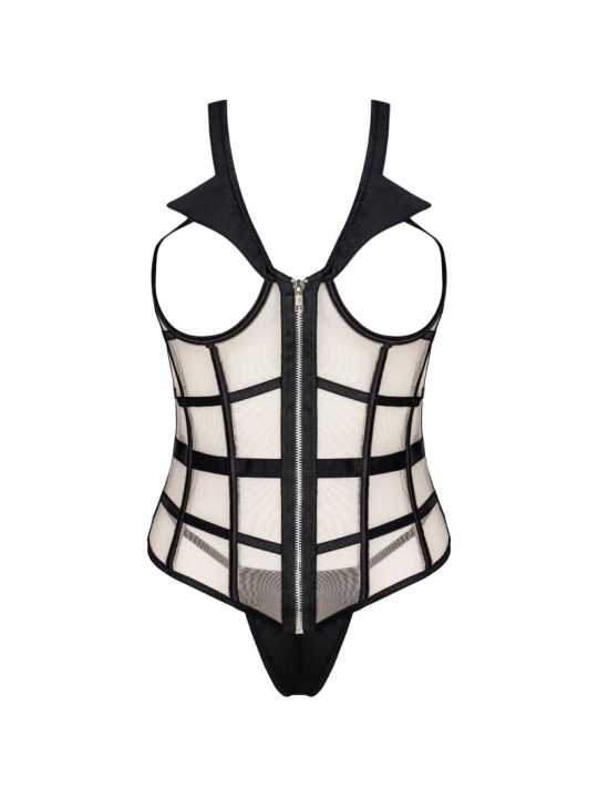 CORSÉ SEXY LIVCO CON TANGA NEGRO Y BEIGE S/M DE LA MARCA LIVCO CORSETTI SETS
