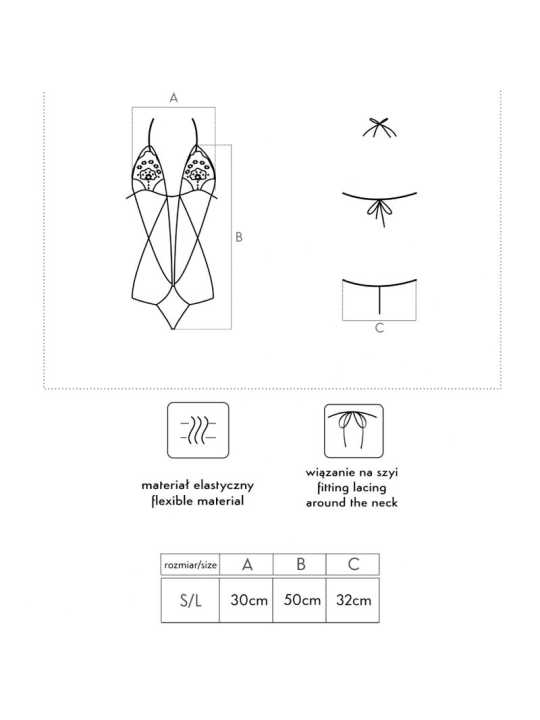 BODY LUISINA ENCANTADOR ENCAJE ROSAS TALLA ÚNICA DE LA MARCA LIVCO CORSETTI BODIES