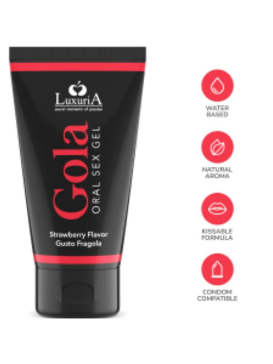 GEL ORAL SABOR FRESA 30 ML - HIDRATANTE Y COMESTIBLE DE LA MARCA INTIMATELINE LUXURIA
