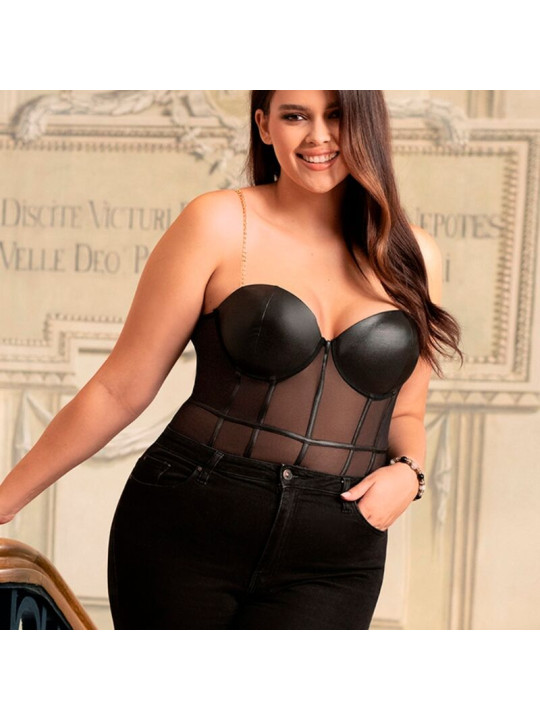 BODY TIRANTAS METÁLICO TRANSPARENTE SUBBLIME NEGRO DE LA MARCA SUBBLIME BODIES