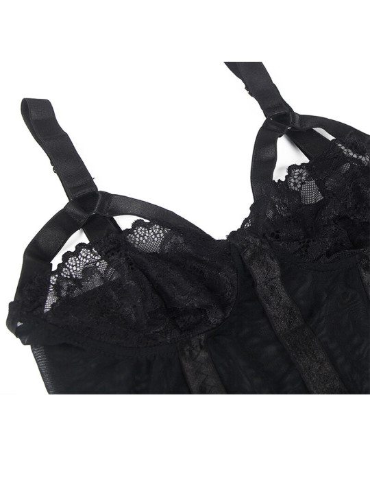 TEDDY CON LIGUERO ENCAJE NEGRO SEXY - SUBBLIME S/M DE LA MARCA SUBBLIME BODIES