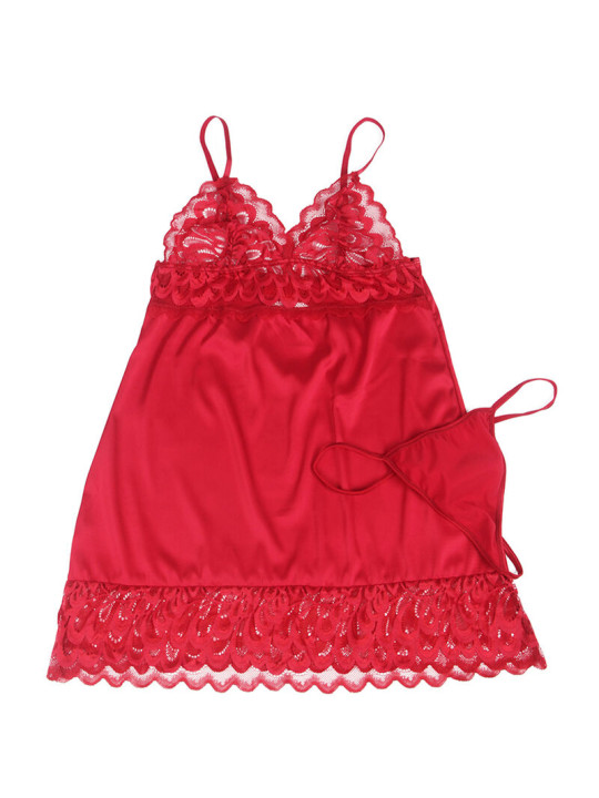 BABYDOLL ENCAJE ROJO FLORAL SUBBLIME S/M DE LA MARCA SUBBLIME BABYDOLLS