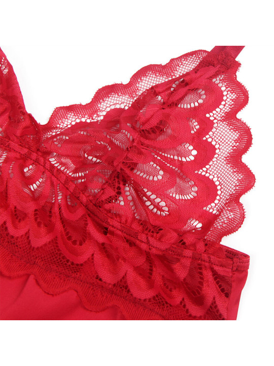 BABYDOLL ENCAJE ROJO FLORAL SUBBLIME S/M DE LA MARCA SUBBLIME BABYDOLLS