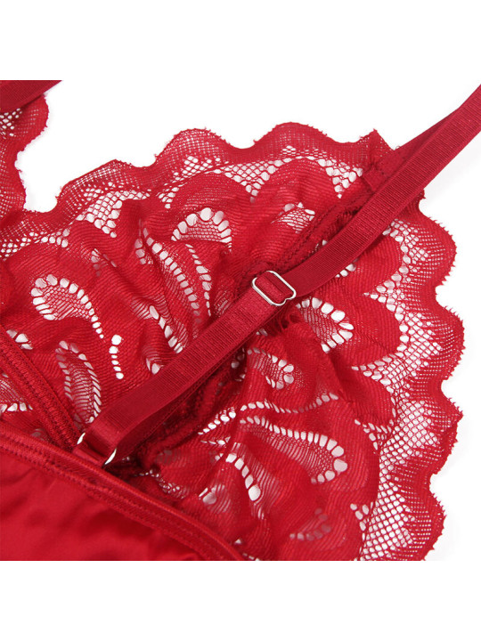 BABYDOLL ENCAJE ROJO FLORAL SUBBLIME S/M DE LA MARCA SUBBLIME BABYDOLLS