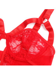TEDDY SEXY CON LIGAS Y ENCAJE ROJO SUBBLIME S/M DE LA MARCA SUBBLIME BODIES
