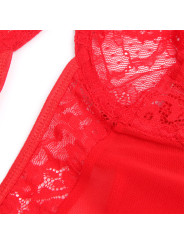 TEDDY SEXY CON LIGAS Y ENCAJE ROJO SUBBLIME S/M DE LA MARCA SUBBLIME BODIES