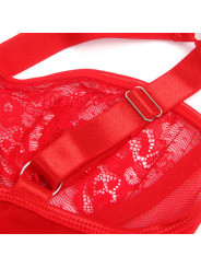 TEDDY SEXY CON LIGAS Y ENCAJE ROJO SUBBLIME S/M DE LA MARCA SUBBLIME BODIES