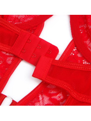 TEDDY SEXY CON LIGAS Y ENCAJE ROJO SUBBLIME S/M DE LA MARCA SUBBLIME BODIES