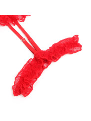TEDDY SEXY CON LIGAS Y ENCAJE ROJO SUBBLIME S/M DE LA MARCA SUBBLIME BODIES