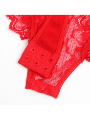 TEDDY SEXY CON LIGAS Y ENCAJE ROJO SUBBLIME S/M DE LA MARCA SUBBLIME BODIES