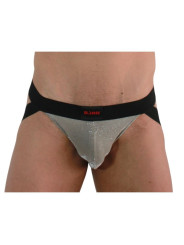 JOCKSTRAP BRILLANTE BURN BEIGE Y NEGRO TALLA S DE LA MARCA BURN