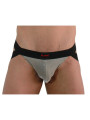 JOCKSTRAP BRILLANTE BURN BEIGE Y NEGRO TALLA S DE LA MARCA BURN