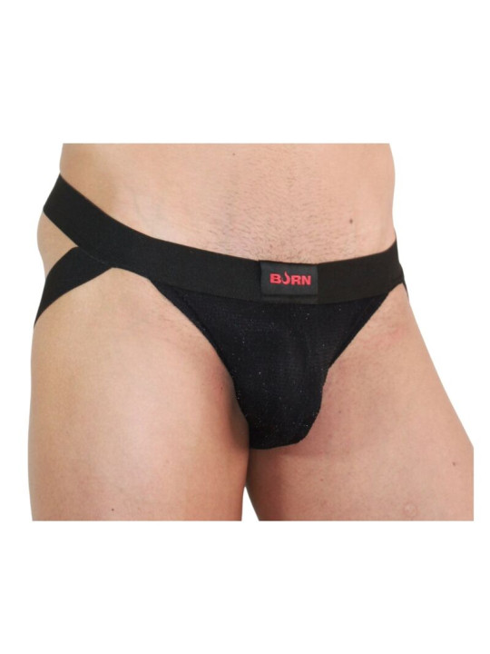 JOCKSTRAP BRILLANTE NEGRO BURN - DISEÑO SENSUAL Y CÓMODO DE LA MARCA BURN