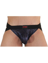 JOCKSTRAP BRILLANTE BURN AZUL Y NEGRO TALLA S DE LA MARCA BURN