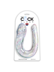DILDO DOBLE TRANSPARENTE KING COCK 44 CM REALISTA DE LA MARCA KING COCK