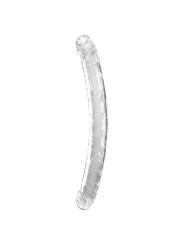 DILDO DOBLE TRANSPARENTE 46 CM REALISTA KING COCK DE LA MARCA KING COCK