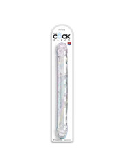 DILDO DOBLE TRANSPARENTE 46 CM REALISTA KING COCK DE LA MARCA KING COCK