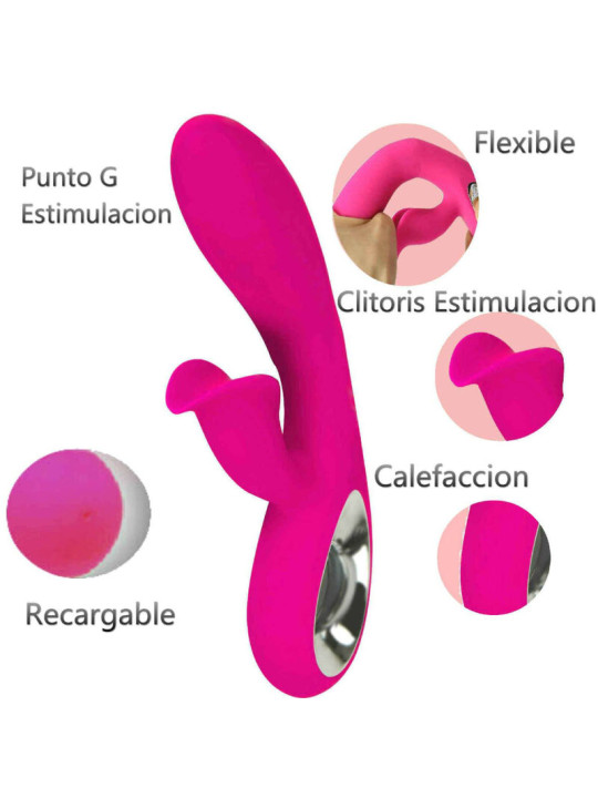 VIBRADOR DARO IMPERMEABLE 36 MODOS RECARGABLE FUCSIA DE LA MARCA ARMONY VIBRATORS