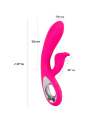 VIBRADOR DARO IMPERMEABLE 36 MODOS RECARGABLE FUCSIA DE LA MARCA ARMONY VIBRATORS