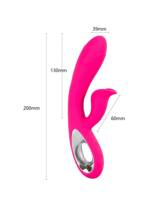 VIBRADOR DARO IMPERMEABLE 36 MODOS RECARGABLE FUCSIA DE LA MARCA ARMONY VIBRATORS