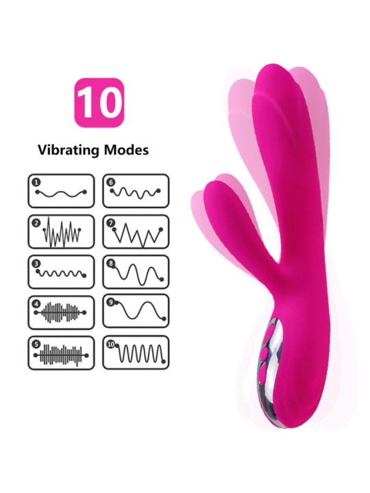VIBRADOR FLEXIBLE EFECTO CALOR ARMONY - 10 MODOS FUCSIA DE LA MARCA ARMONY VIBRATORS