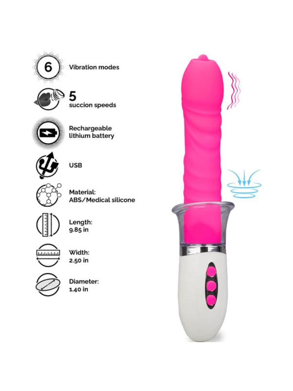 VIBRADOR LIBERTY CON LENGUA Y EMPUJE - ARMONY DE LA MARCA ARMONY VIBRATORS