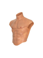 CAMISETA SILICONA TORSO MASCULINO CON ABDOMINALES REALISTAS DE LA MARCA HIDDEN DESIRE