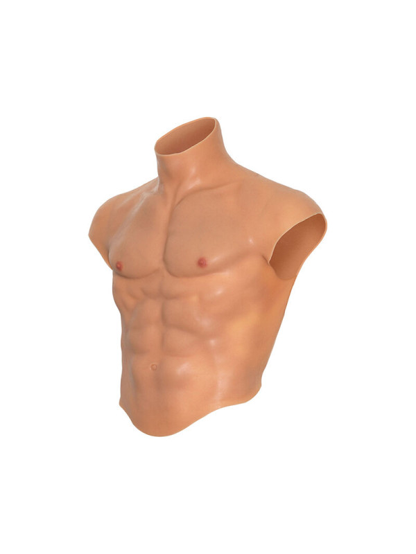 CAMISETA SILICONA TORSO MASCULINO CON ABDOMINALES REALISTAS DE LA MARCA HIDDEN DESIRE