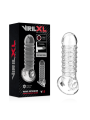 EXTENSIÓN DE PENE V15 TRANSPARENTE CON FUNDA SKIN TPE DE LA MARCA VIRILXL