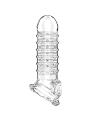 EXTENSIÓN DE PENE V15 TRANSPARENTE CON FUNDA SKIN TPE DE LA MARCA VIRILXL