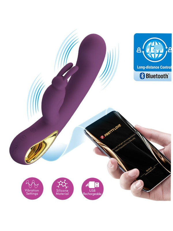 VIBRADOR RABBIT PUNTO G 12 MODOS MORADO PRETTY LOVE DE LA MARCA PRETTY LOVE FLIRTATION