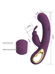 VIBRADOR RABBIT PUNTO G 12 MODOS MORADO PRETTY LOVE DE LA MARCA PRETTY LOVE FLIRTATION
