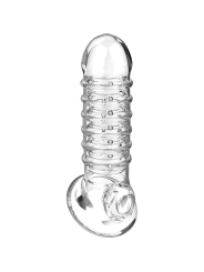 EXTENSIÓN DE PENE V15 TRANSPARENTE CON FUNDA SKIN TPE DE LA MARCA VIRILXL