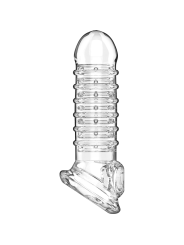 EXTENSIÓN DE PENE V15 TRANSPARENTE CON FUNDA SKIN TPE DE LA MARCA VIRILXL