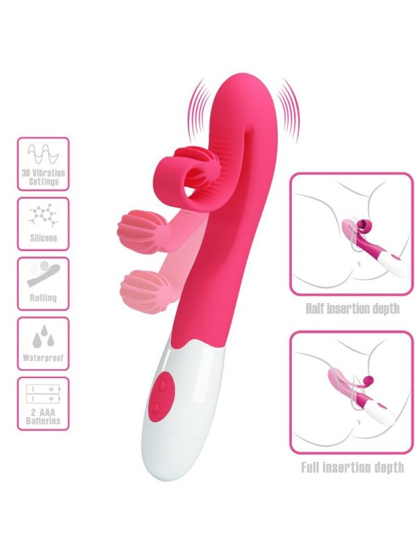 VIBRADOR ROMANCE 30 VELOCIDADES ROSA ESTIMULADOR CLITORIS DE LA MARCA ROMANCE