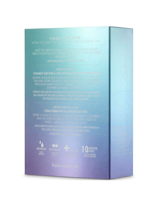 BIJOUX VIBRADOR DE DEDO 10 VIBRACIONES SILICONA GRIS DE LA MARCA BIJOUX PETITS BONBONS