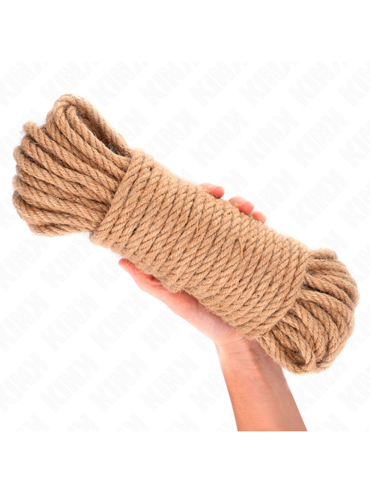 CUERDA DE CÁÑAMO 20M PARA BONDAGE CON CABEZA METÁLICA DE LA MARCA KINK ROPE ARTS