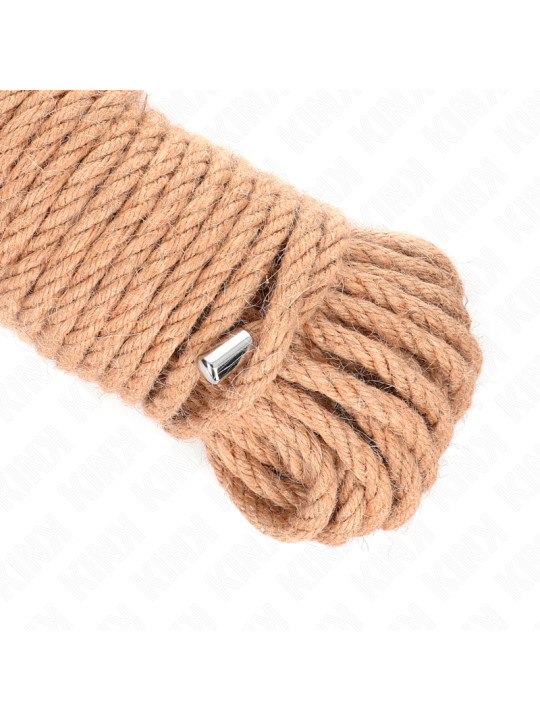 CUERDA DE CÁÑAMO 20M PARA BONDAGE CON CABEZA METÁLICA DE LA MARCA KINK ROPE ARTS