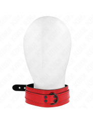 COLLAR AJUSTABLE KINK ROJO VINO BDSM 37.5-49.5 CM DE LA MARCA KINK COLLAR & GAG