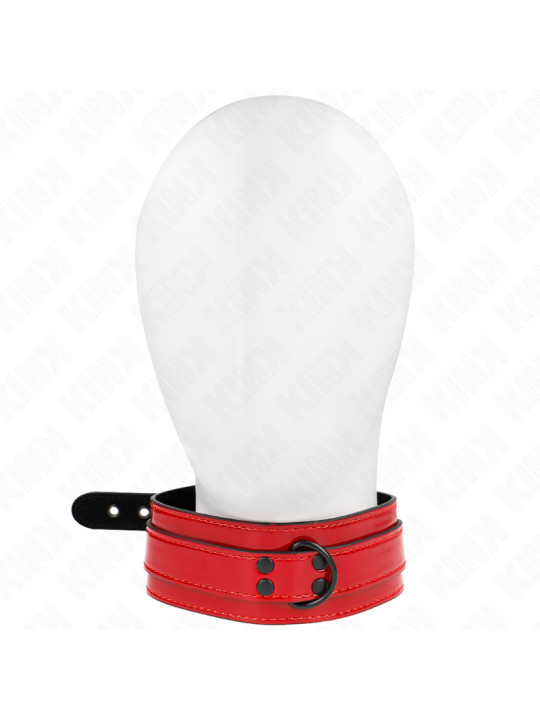 COLLAR AJUSTABLE KINK ROJO VINO BDSM 37.5-49.5 CM DE LA MARCA KINK COLLAR & GAG