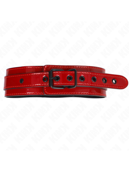 COLLAR AJUSTABLE KINK ROJO VINO BDSM 37.5-49.5 CM DE LA MARCA KINK COLLAR & GAG