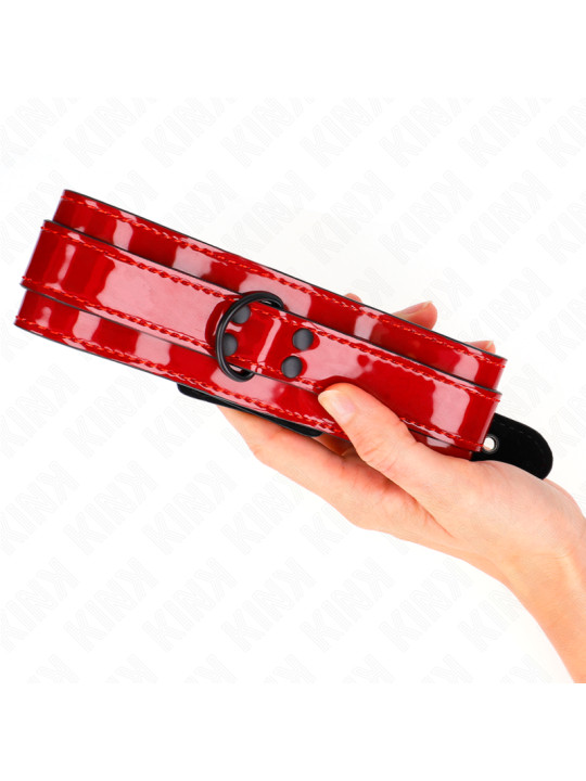COLLAR AJUSTABLE KINK ROJO VINO BDSM 37.5-49.5 CM DE LA MARCA KINK COLLAR & GAG